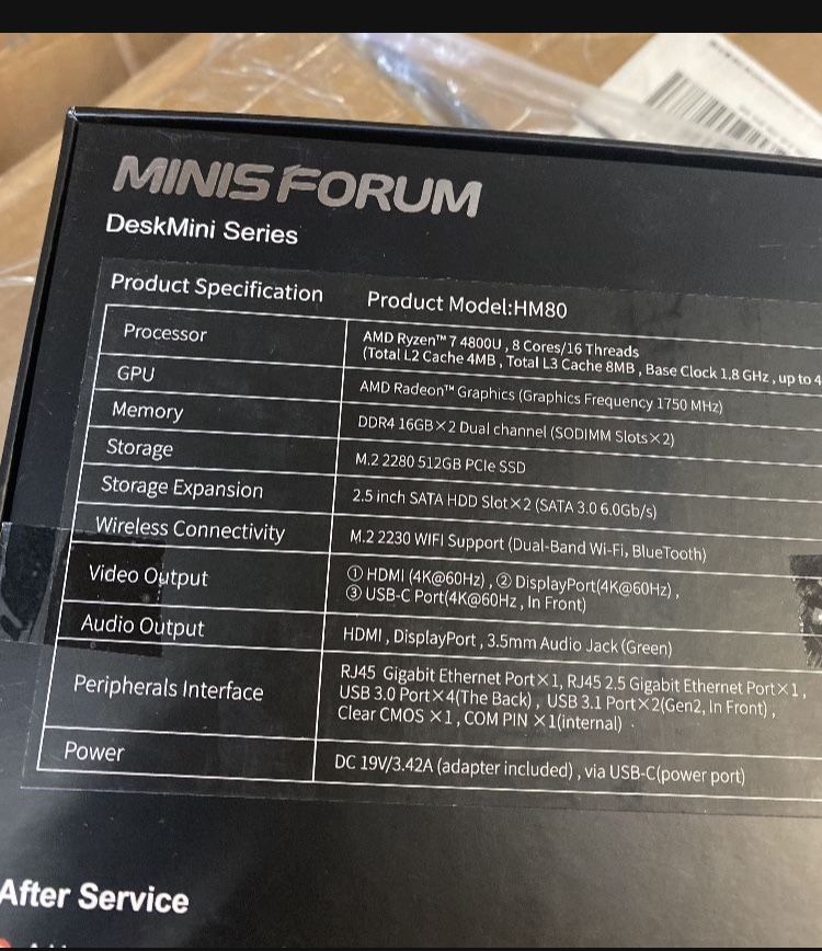 Minisforum HM80 Mini PC Multiple Models Available