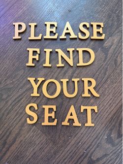 For your seating chart