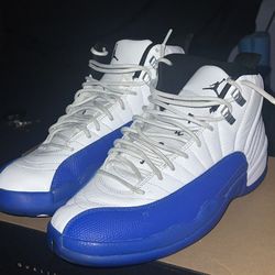Jordan 12 White/black-game Royal 