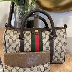 Gucci Vintage Sets Of Bag W/wallet
