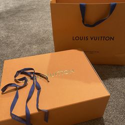 Authentic LOUIS VUITTON Empty Brown Shopping Gift Paper Bag