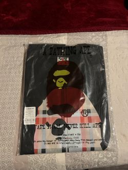 Black bape burberry XL