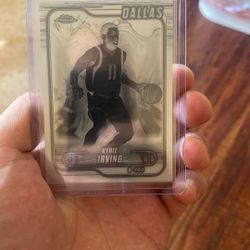 Kyrie Irving Rare topps Chrome Card Silver Refractor