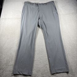 Louis Castel Golf Pants Men’s 36x30 Gray Casual Straight Stretch #1A