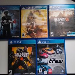 PS4 Games In Good Condition Asking For All $50