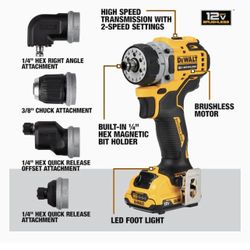 Dcd701f1 Multi Head Drill Dewalt Kit Brand New Box 