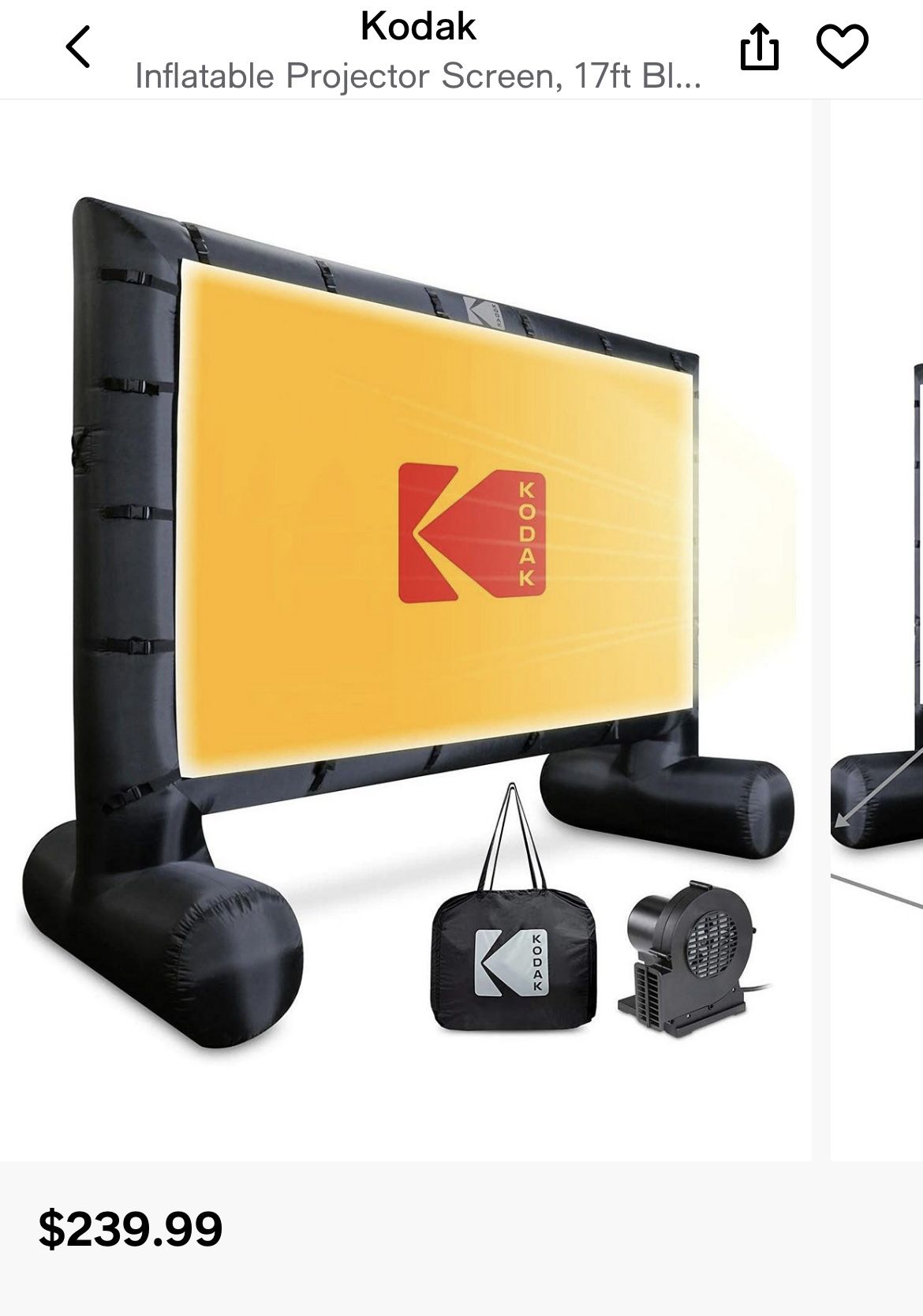 Blow Up Projection Screen