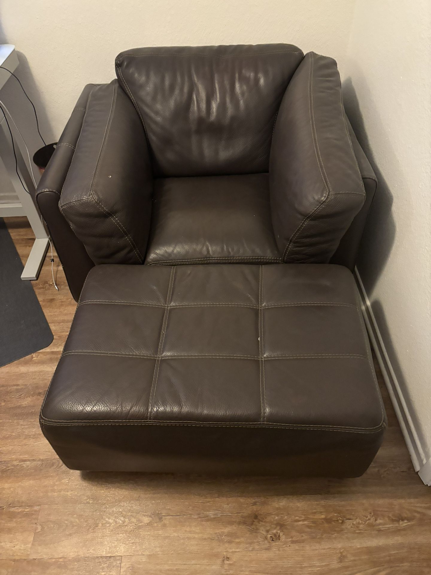 Brown Leather Armchair 