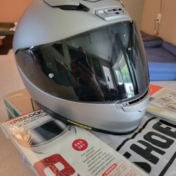 Shoei RF-1200 Matte Grey Helmet Like New Condition 