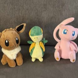Lot of 3 Pokemon plush stuffed animals - sold as lot 
Not splitting up 