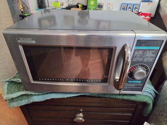 Sharp R-21LCFS 1000W Commercial Microwave, Stainless Steel Door heavy duty oven