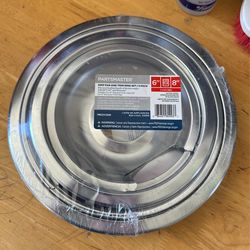 GE Chrome Burner Bowls with Trim Rings