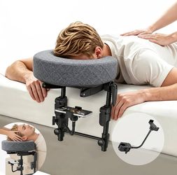 Massage Headrest for Bed, Adjustable Massage Face Cradle with Phone Holder | Massage Head Holder for Mattress, Memory Foam Face Down Pillow After Eye 