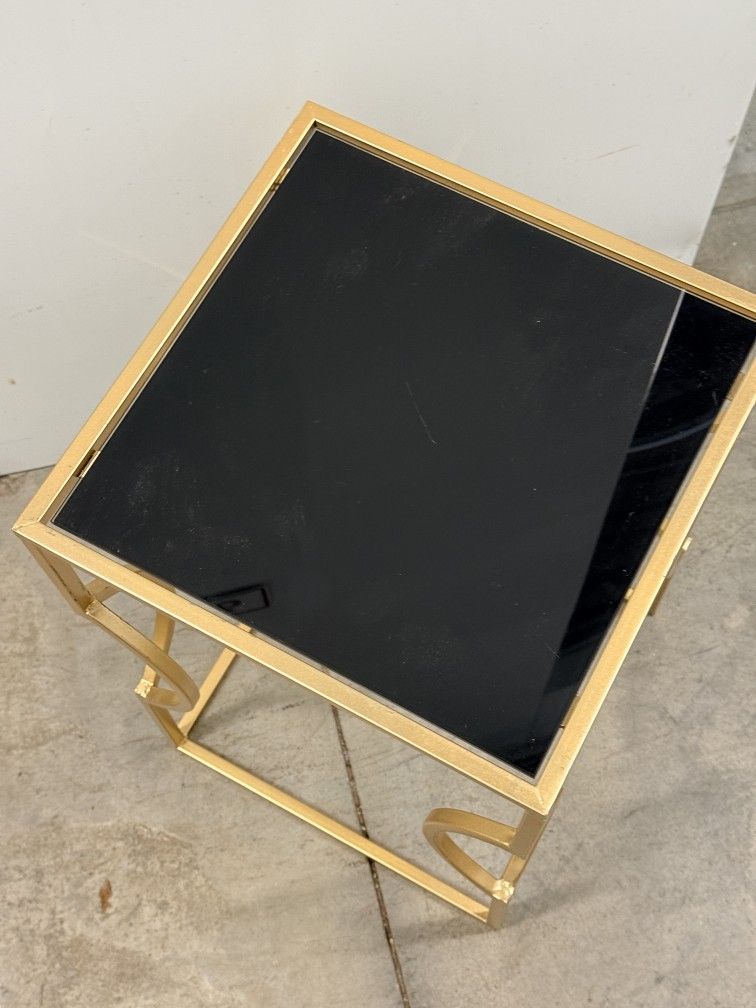 Gold And Black Side Table