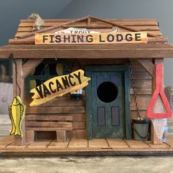 Fishing Cabin Birdhouse 