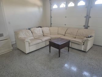 Circular Leather Couch