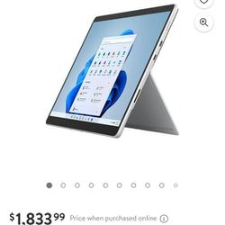 Like New Surface Pro 8 Tablet 
