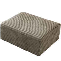 37" Ottoman Seat, Corduroy Upholstered Deep Seat, (Ottoman,Camel)