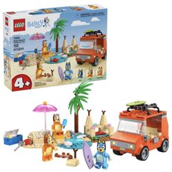 Lego Bluey Beach & Family Car Trip Playset