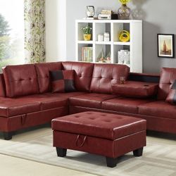 Pablo Red Sectional

