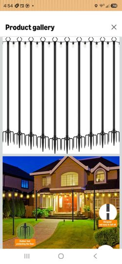 Outdoor String Light Poles Set - $150 on Amazon