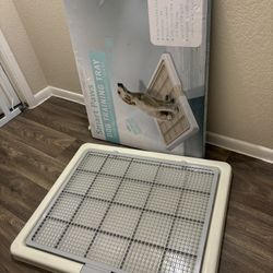 Smart Paws Large Pet Training Tray, Pet Training Pads Holder, Pet Toilet (Grey)