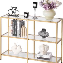 VEVOR Glass Console Table, 39.4 Inches 