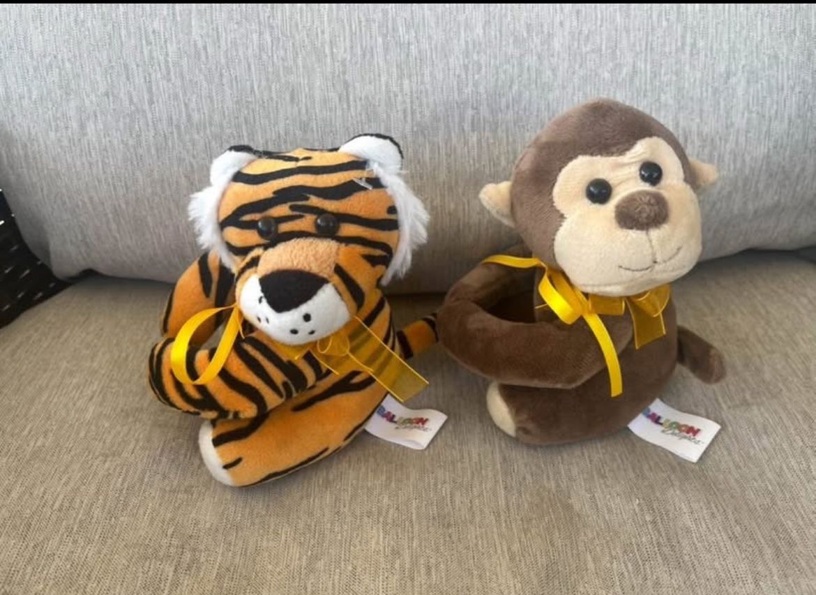 Tiger & Monkey Stuffed Animals