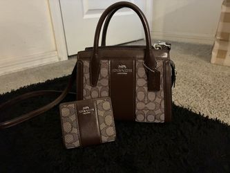 Coach Andrea Carryall Bag and Matching Wallet Set