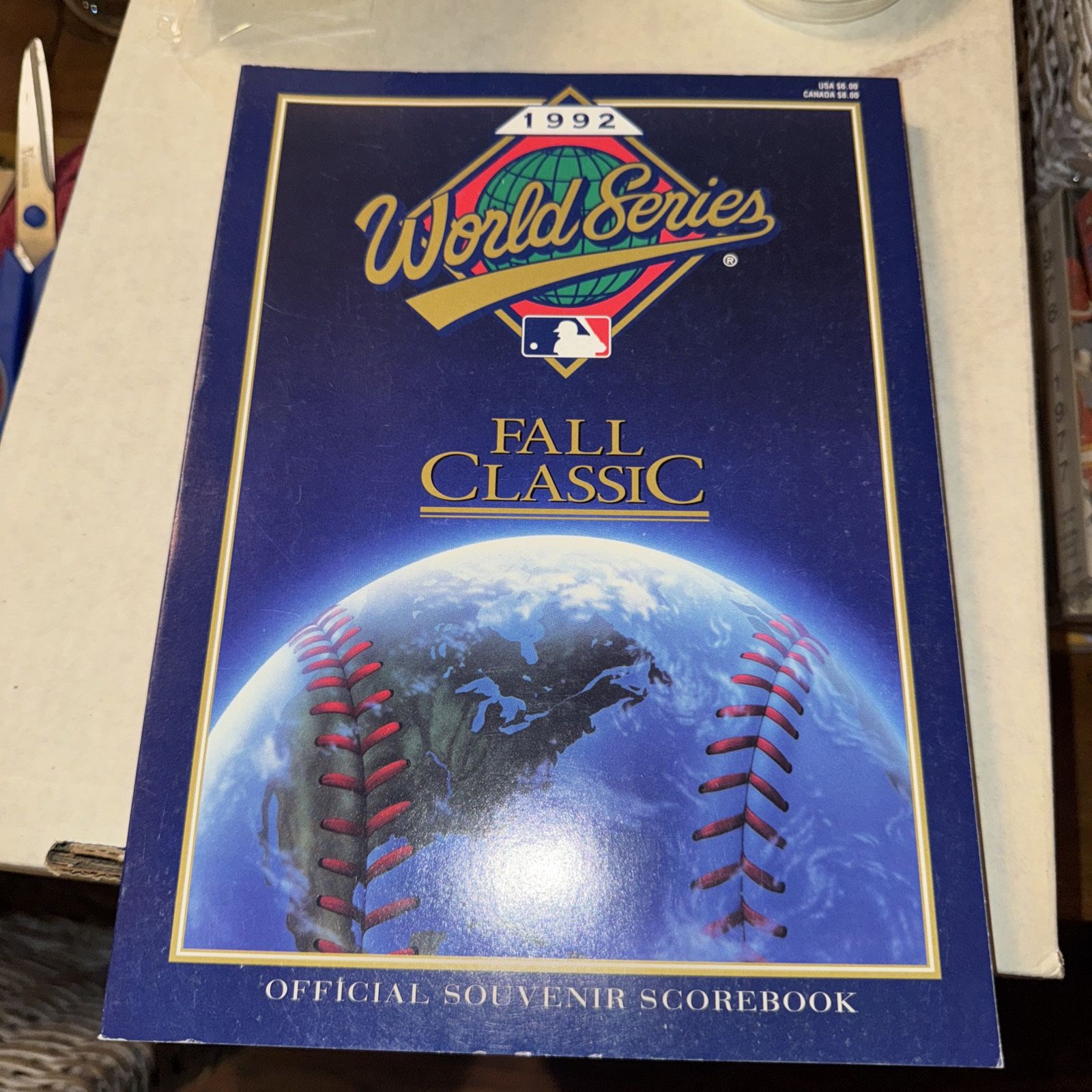 1992 World Series Game Official Program Fall Classic Atlanta Braves & Blue Jays