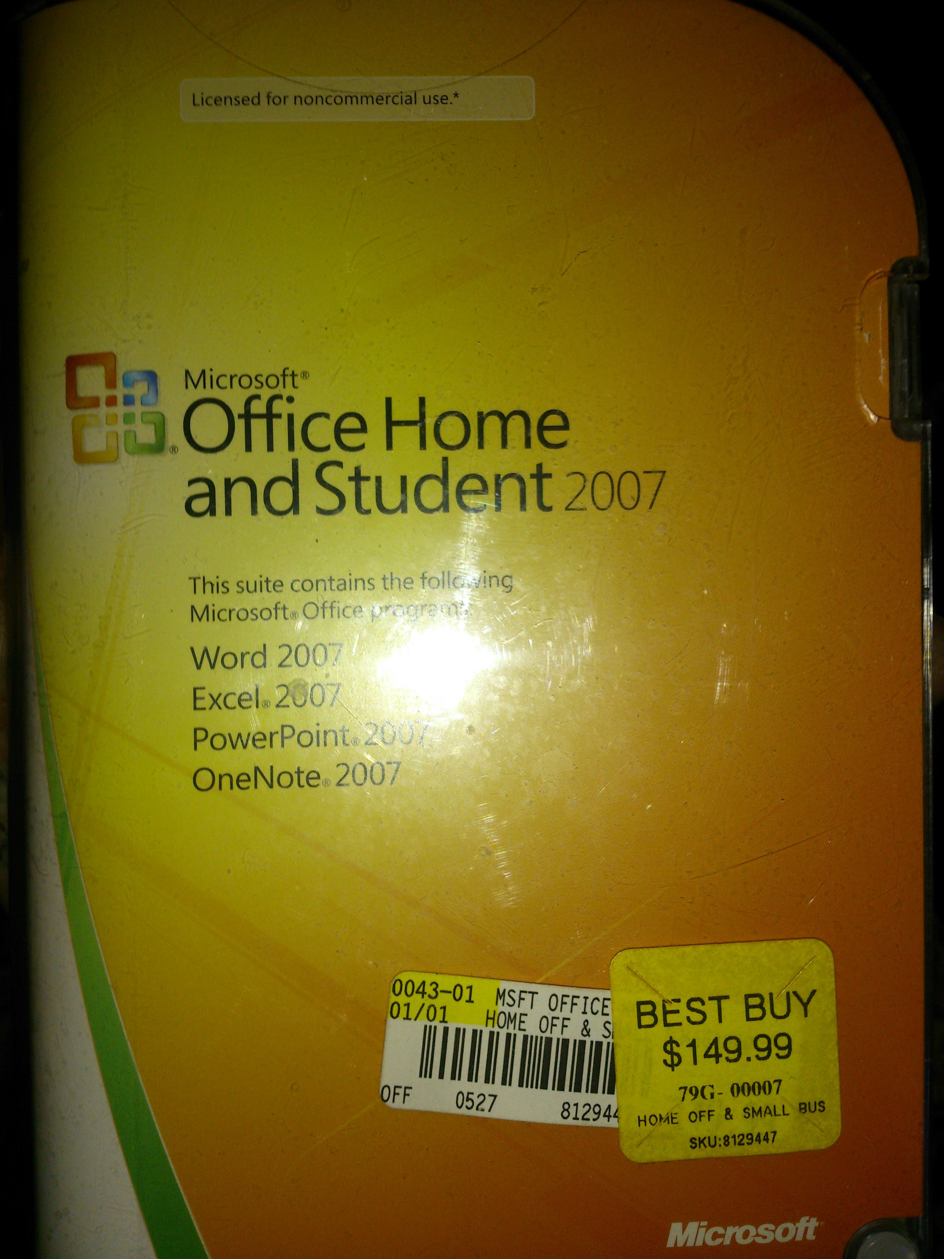 Microsoft Office home and student 2007