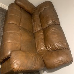 Reclining Leather Love Seat