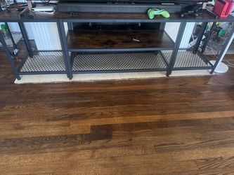 Industrial TV Stand with Metal Frame