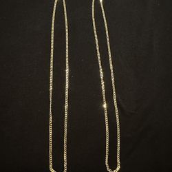 14” X 2 - 18K Gold Plated Trace Chain Necklace - Dainty & High-Shine