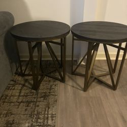 Two Madison Park Bronze End Table