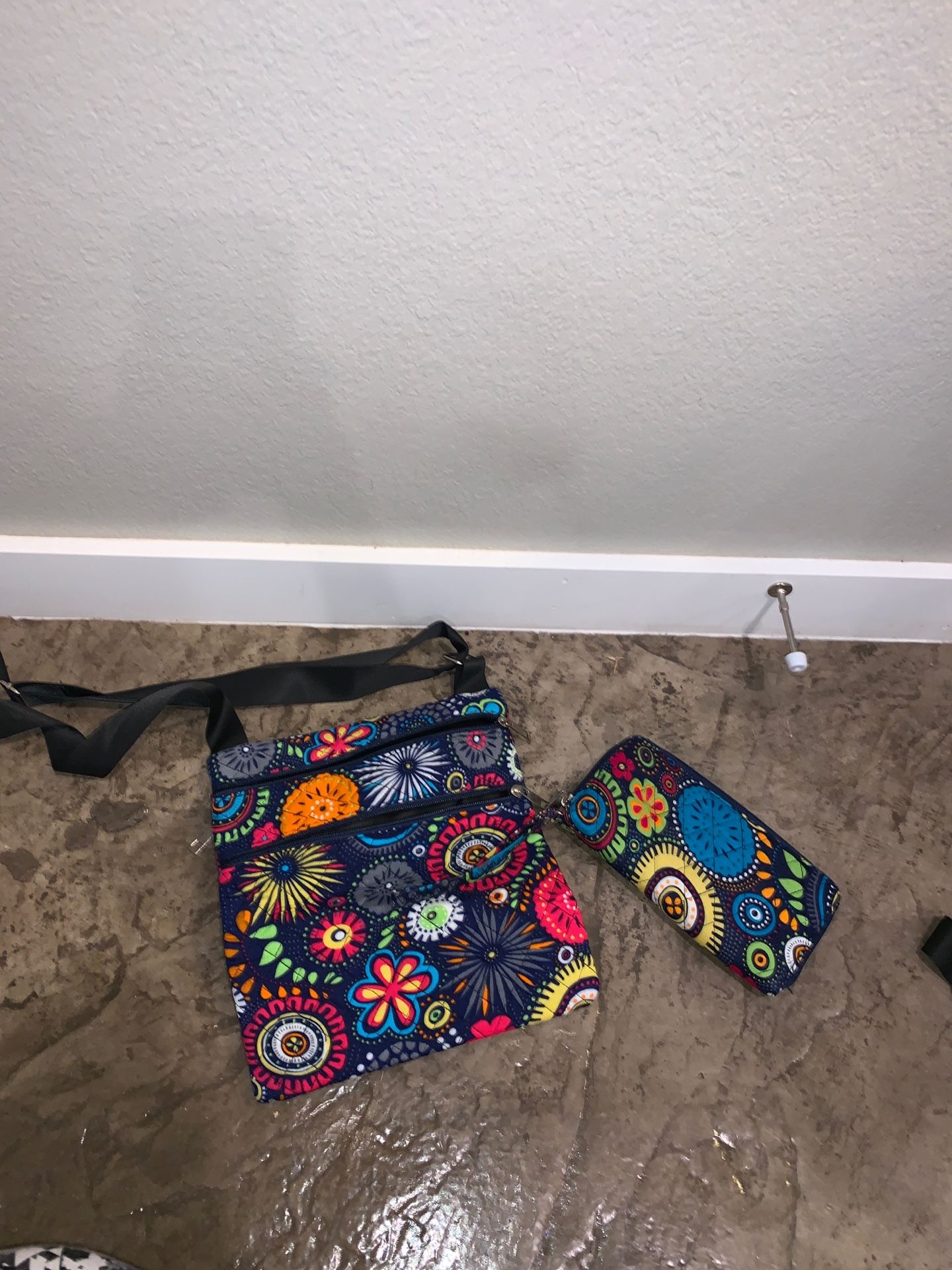 Colorful purse with matching wallet