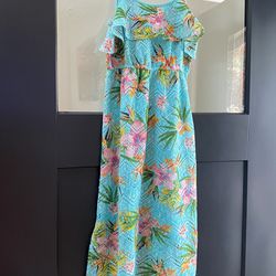 summer tropical dress, girls size 5/6