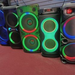 Lets Party.  Latest Model Loud Bluetooth Kareoke Party Speakers.  Come Listen To Them 