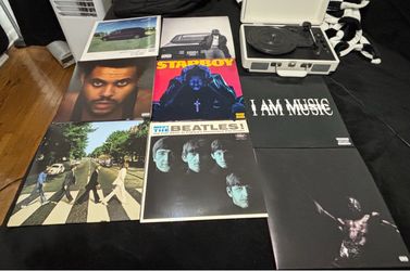 Vinyls and record player