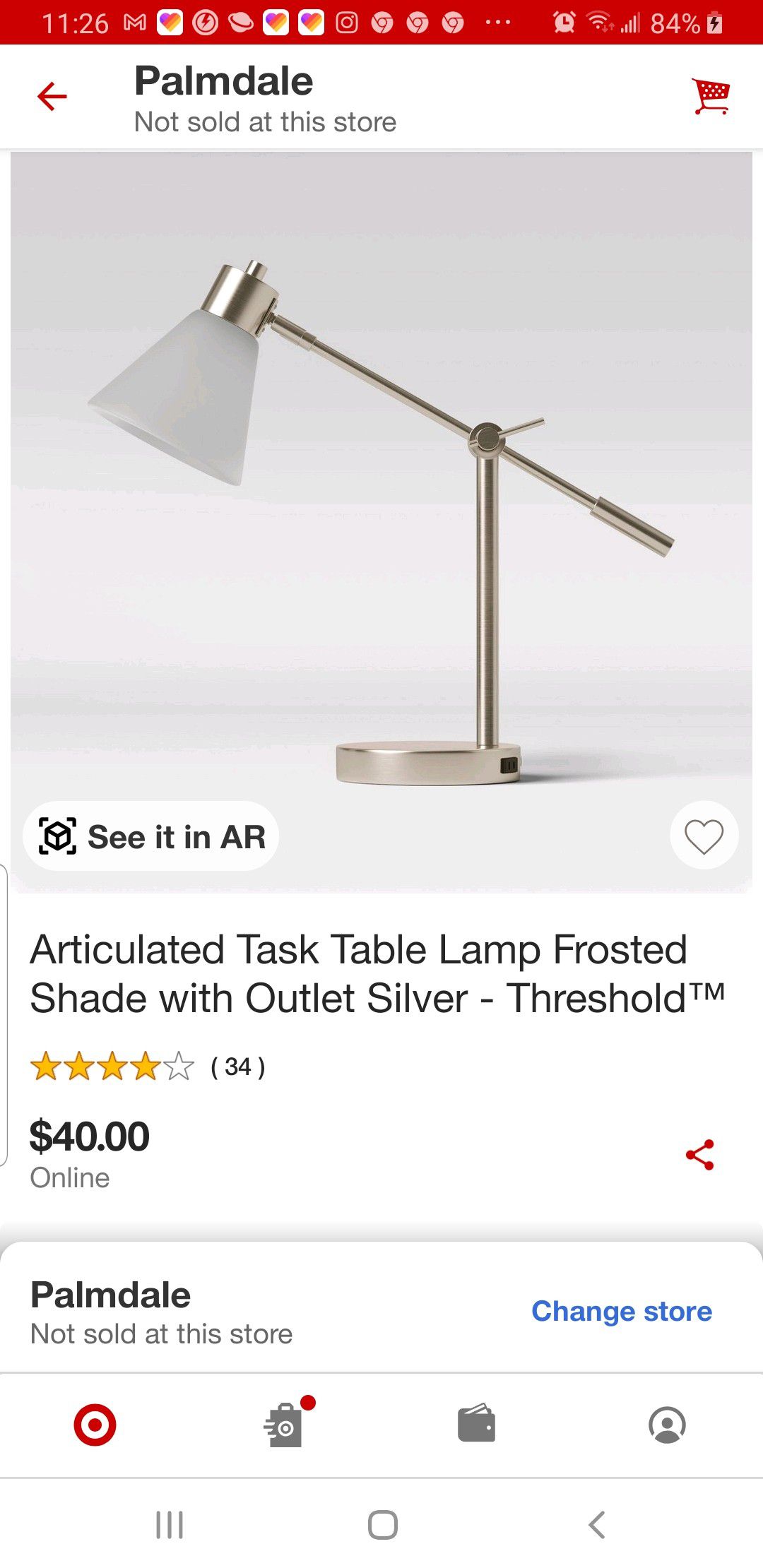 New silver lamp
