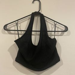 Shein Black Halter Crop Top