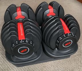 Bowlflex 552 adjustable dumbbells w/ bench