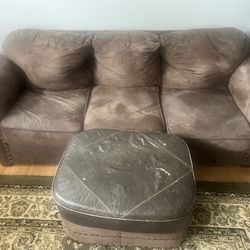 Couch, Loveseat And Chair With 2 Ottomans! FREE!