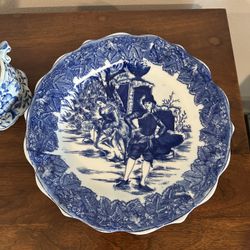 Vintage Victoria Ware Ironstone Flow Blue 12"