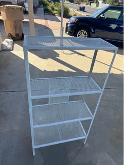 IKEA white metal shelf