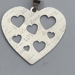 Authentic sterling silver heart  pendant 