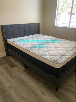 Queen size bed frame and mattress