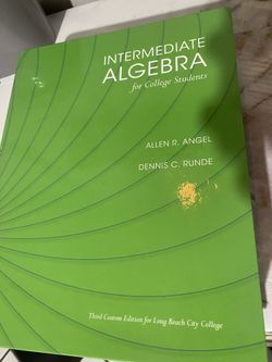 Intermediate Algebra For College Students