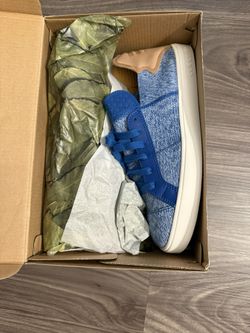 DS Adidas Pharrell x Vulc Lace Up Blue Suede/ Brown Size 7.5
