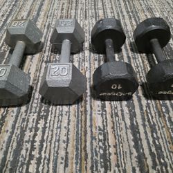 Set Of 10 LB & 20 LB Dumbbells 